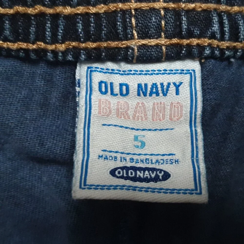 Old Navy Shorts Girls 5 Blue Purple Skort Duck Head Jeans Stretch Lot of 4‎